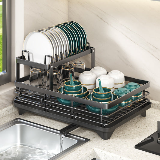 Kitchen Storage Rack Dish Storage Household Storages & Racks kitchen metallic organizer plate sink storage tidy