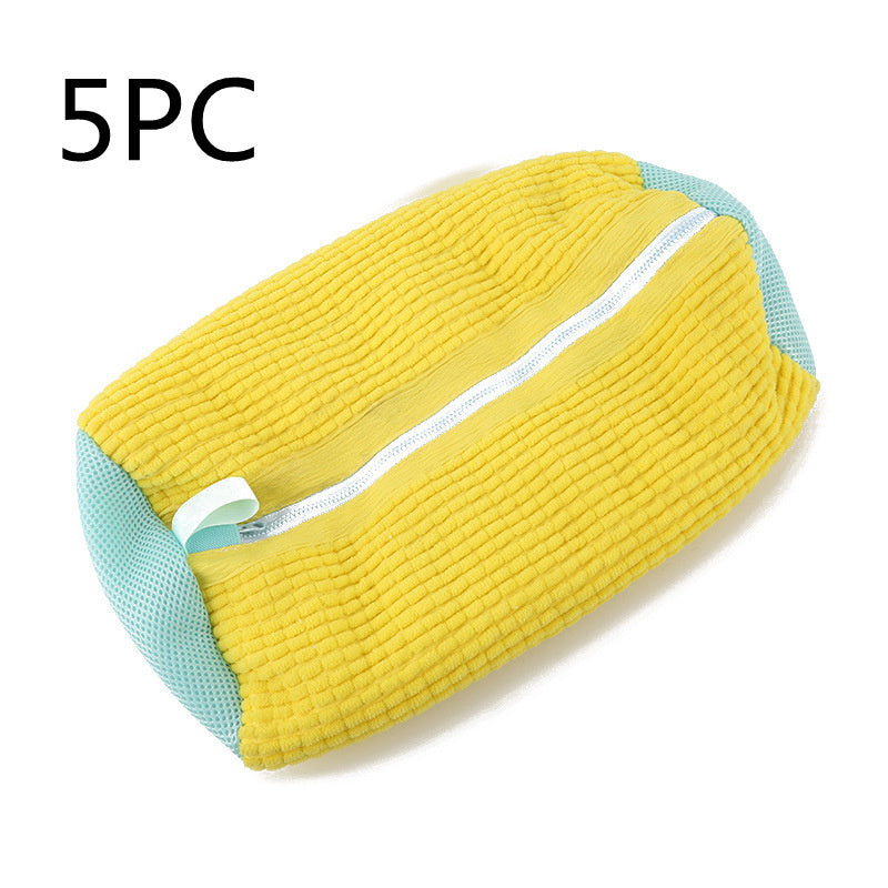 Home Apparatus Washing Shoe Bag Anti-deformation Washing And Protection Yellow 39x19CM 5PCS Cleaning Tools home home accessories shoe washing bag