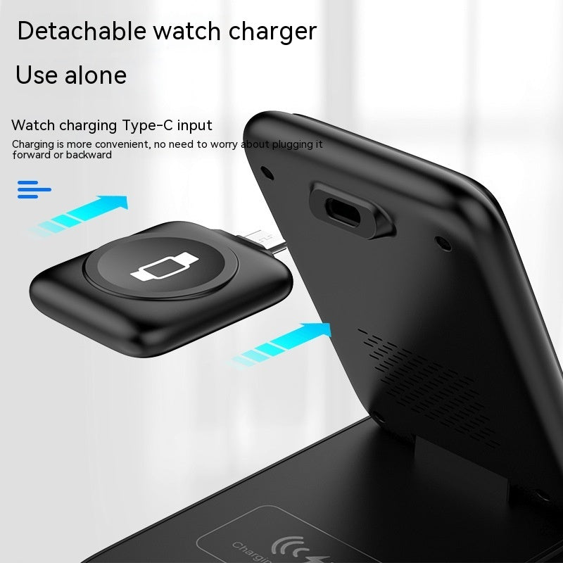 3-in-1 Foldable Wireless Charger – Fast Charging for Phone, Headset, and Watch Wireless Chargers 3 in 1 charger magnetic magsafe new arrival wireless {{ product_collections }} {{ product_description }}