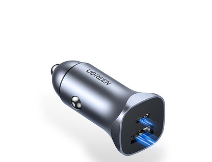 PD30W Super Fast Car Charger – Dual Port USB+C & Cigarette Lighter Adapter PD20WUSBC Mobile chargers for cars c type Cigarette Lighter Charger Dual Port Car Charger Dual USB Car Charger Fast Car Charger PD30W Car Charger Super Fast Car Charger USB Car Charger {{ product_collections }} {{ product_description }}