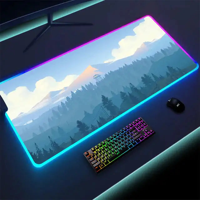 Luminous LED Lighting Mouse Pad Desk Mat computer Computer Accessories computer table accessories Computers Computers & Accessories electronics Electronics & Gadgets electronics accessories Luminous LED Lighting Mouse Pad RGB mouse and keyboard mat for computer table