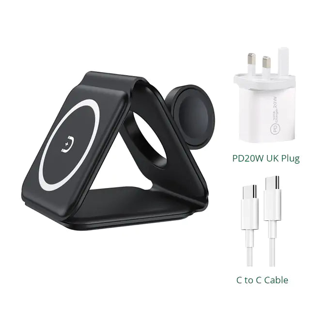 15W Magnetic Wireless Charger | Fast & Convenient | Advanced Technology Wireless Chargers 3 in 1 air pods apple apple watch charging dock charging pads charging station iphone magnetic wireless charger {{ product_collections }} {{ product_description }}