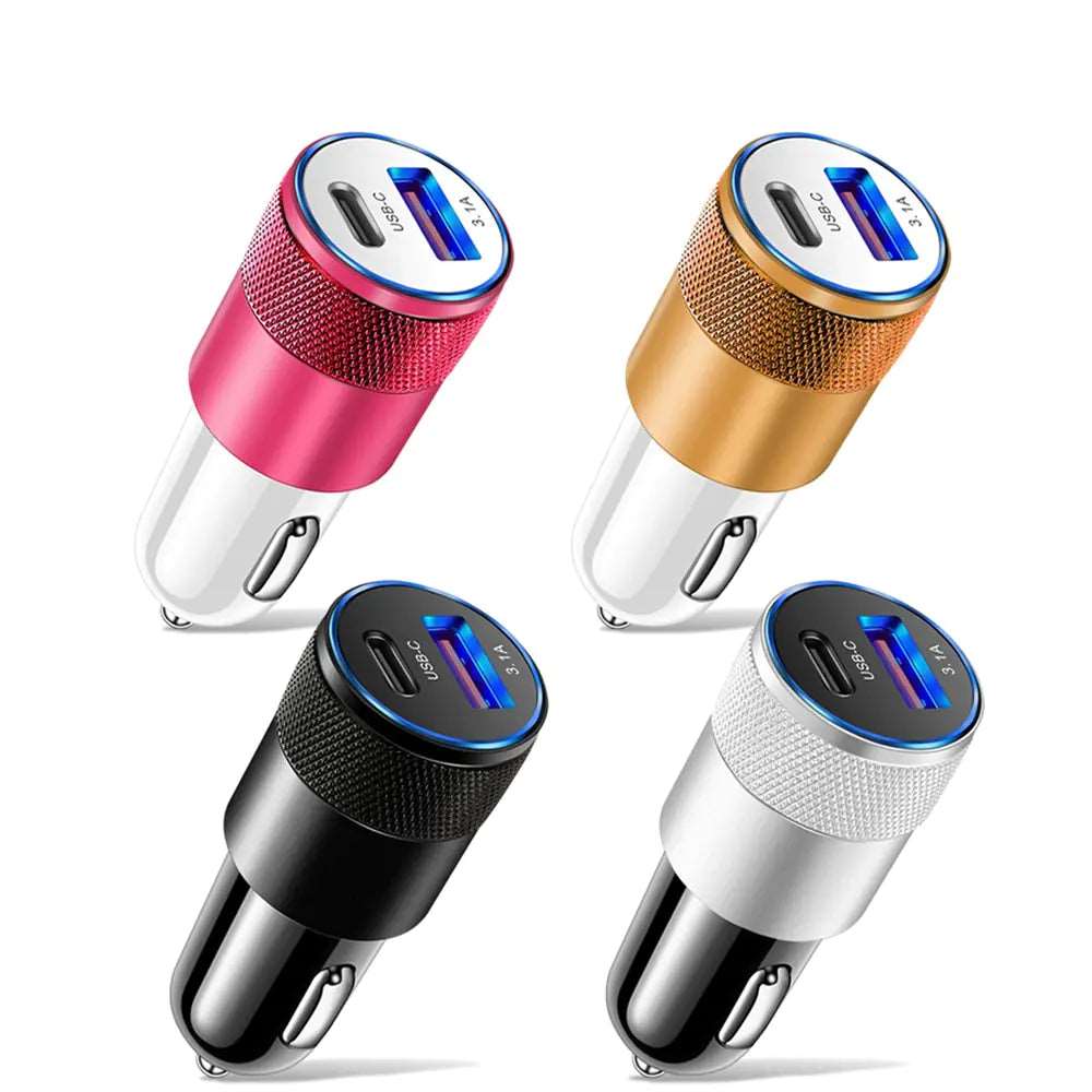 Metal Alloy Car Charger Adapters & Converters Adapter Car Charger electronics electronics accessories Metal Alloy Car Charger mobile charger