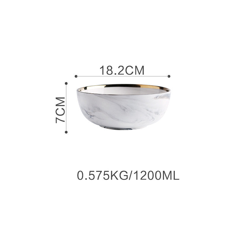 Marble Tableware Bowls Plates Rice Millet rice bowl Dinner Sets dinner plates dinner set home plates