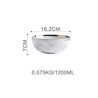 Marble Tableware Bowls Plates Rice Millet rice bowl Dinner Sets dinner plates dinner set home plates