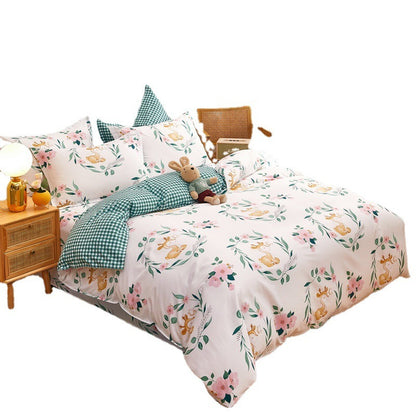 Cotton Duvet Cover One-piece Wholesale Pure Single Double Student Dormitory Bed Sheet Four-piece Set Bed Sheets bed sheet bed sheet set bedding home