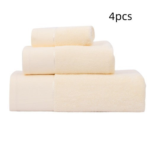 Cotton Towel, Absorbent Gift Towel, Bath Towel Yellow 70x140cm 600g 4pcs Towels bath towel Bedding and towels best drying bath towel cotton towels Home towels