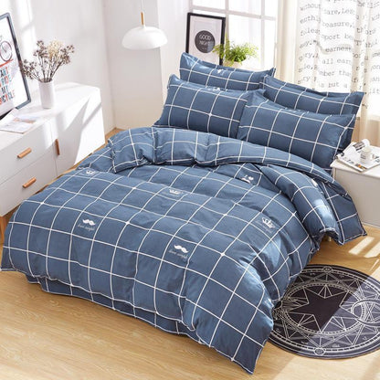 Four-piece Set Duvet Cover One-piece Single Double Thick Bed Sheet Three-piece Set Bed Sheets bed sheet bedding duvet cover home modal fiber quilt cover