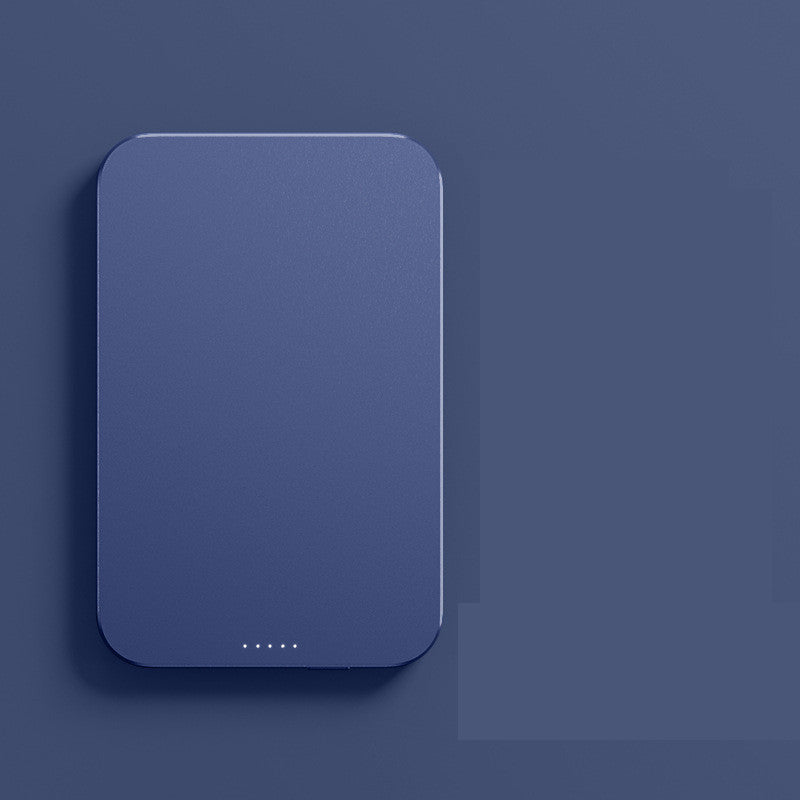 Aluminum Alloy Magnetic Wireless Power Bank 15W Ultra-thin Compact Navy Blue Power Banks electronics magnetic modern portable power bank slim smart