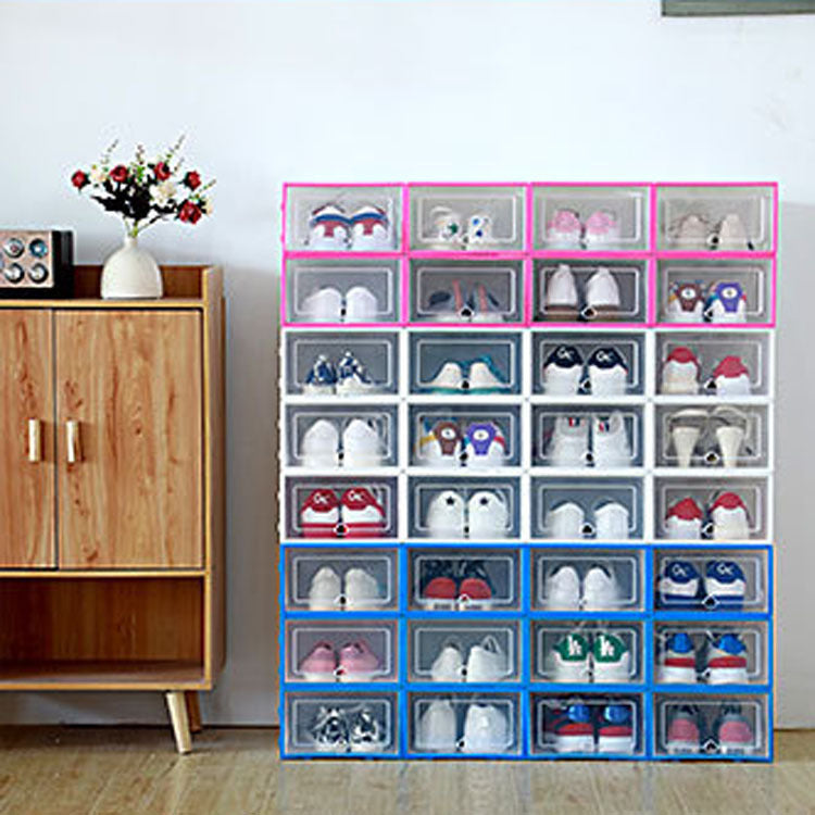 Spot wholesale men's transparent thick flip-type dustproof multifunctional plastic shoe box shoe cabinet storage box Storages & Racks home home accessories home tools organizer organizer box Organizers shoe box shoe storage shoe storage and racks shoe storage rack for home Storage storage rack transparent and see through shoe storage rack