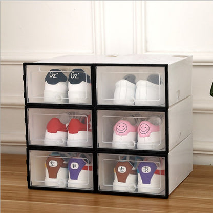 Spot wholesale men's transparent thick flip-type dustproof multifunctional plastic shoe box shoe cabinet storage box black Men's: 34X24X14CM Storages & Racks home home accessories home tools organizer organizer box Organizers shoe box shoe storage shoe storage and racks shoe storage rack for home Storage storage rack transparent and see through shoe storage rack