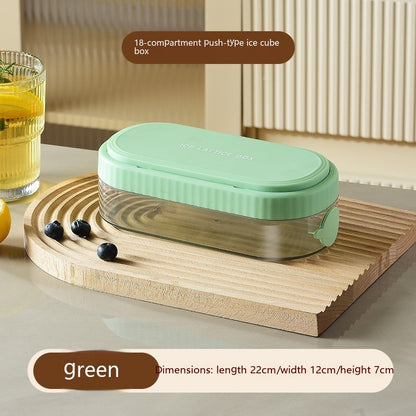 Silicone Food Grade Pressing Ice Cube Mold Green Ice Cube Trays beat the heat BPA free ice cube tray