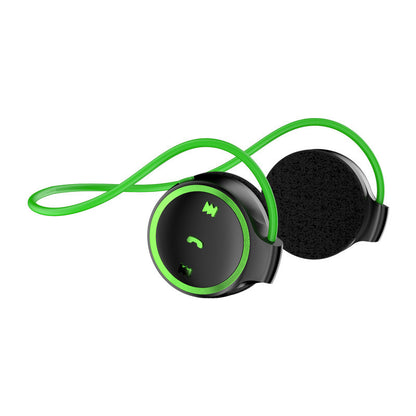 Bluetooth Headphones with Bone Conduction, Handsfree and Call Headsets Black green Headphones & Earbuds audio bluetooth electronics headphones memory over head TF card