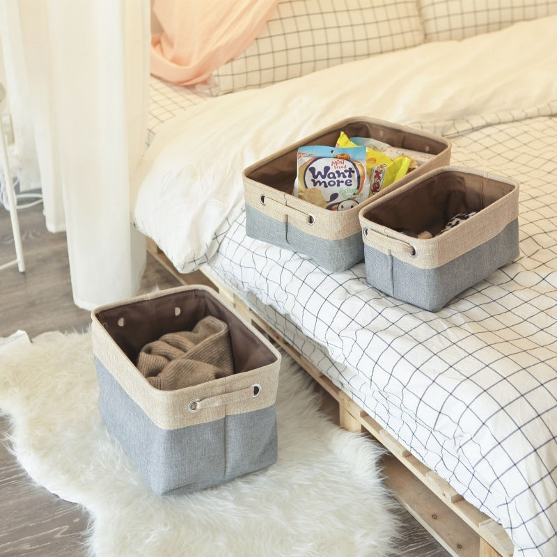 Storage Box made from Jute, for home and living room Grey Storages & Racks foldable garden home organizer room storage table