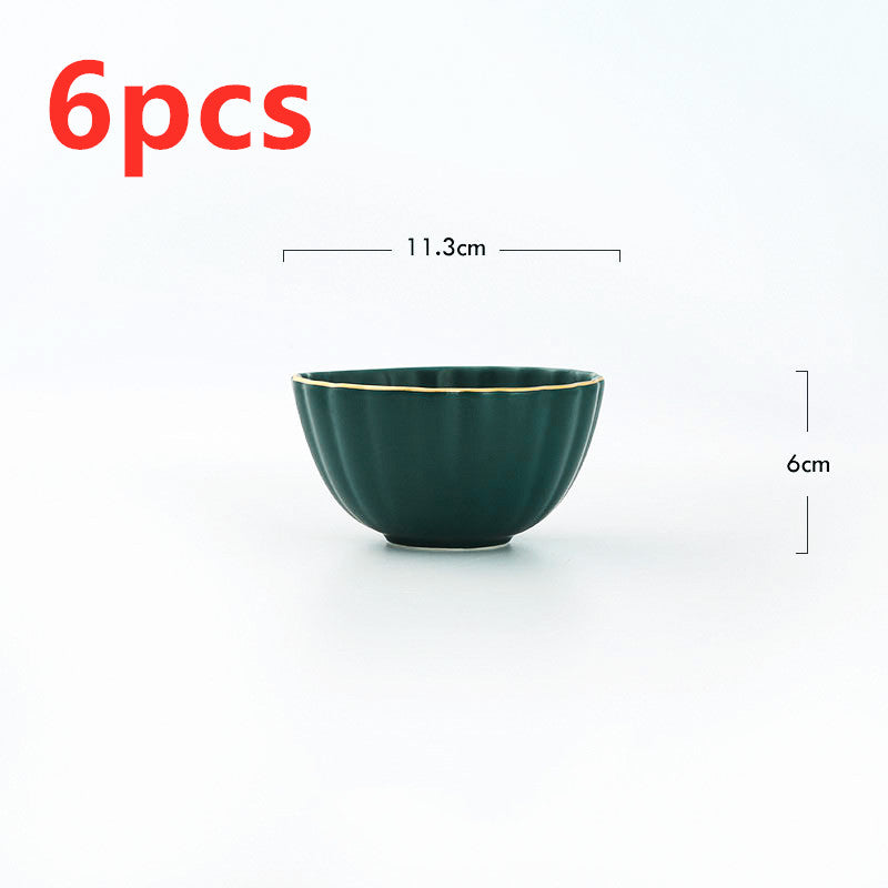 Phnom Penh Creative Ceramic Dinner Plate Set C 6pcs crokery bowl bowls dinner bowl dinner plates dinner set dinning dinning table home plate plates