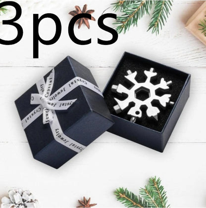 Snow 18 In One Multi-Function Tool Card Combination 3pcs Silver GIFT PACKING Home Tools home home tools Screw Driver Snowflake wrench