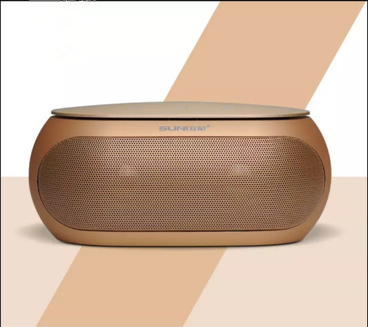 Wireless Bluetooth touch portable dual speaker audio Champagne gold USB Speakers audio bluetooth speaker electronics matchless matchless online matchlessonline speaker Wireless Bluetooth touch portable dual speaker audio wireless speaker