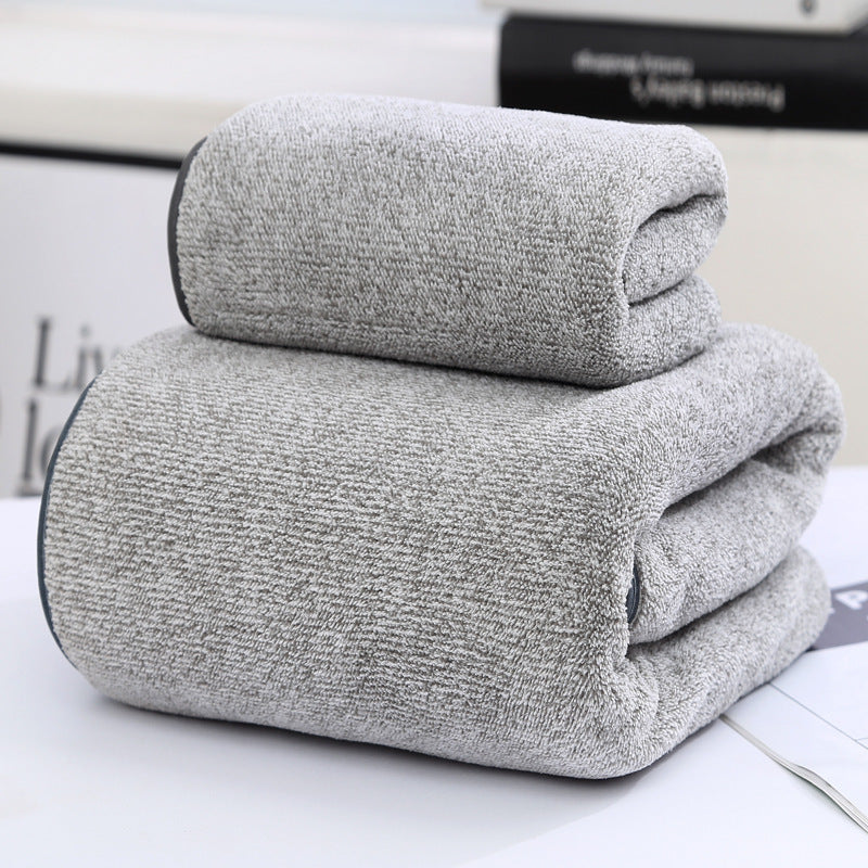 Bamboo Charcoal Fiber Coral Fleece Towel Bath Towel Set Grey Towels bath towel beach towel coral fleece home towel