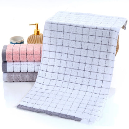 Jacquard checked towel White Towels bath towel beach towel home towel