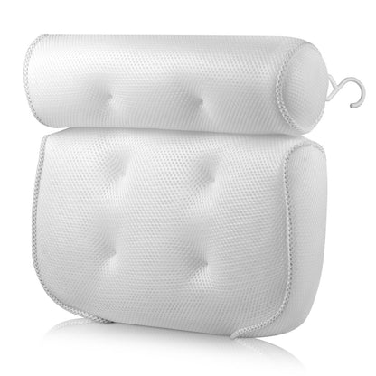 Bathroom Suction Cup Pillow 3D Mesh Bath Pillow SPA Pillow Bathtub Pillow Cushion White 37*34*9cm Bathroom Items Bathroom bathroom accessories bathroom items bathtub pillow home pillow