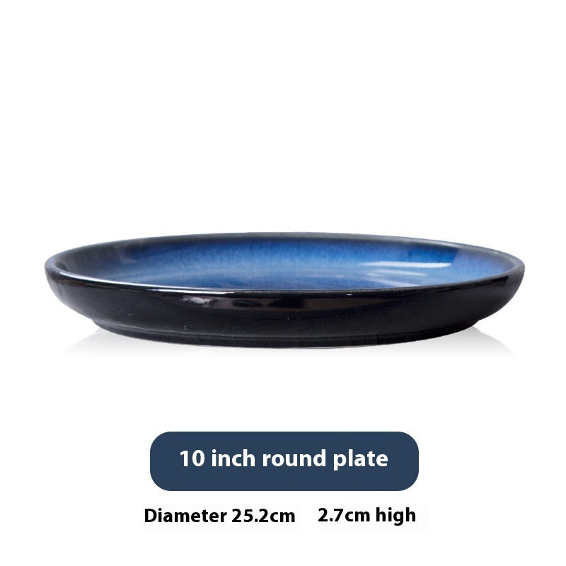 Ceramic Plate Meal Tray Dish Creative Deep Plates Tableware 10inch Round Plate Dinner Sets bowls ceramic plates dinner plates dinner set home plates