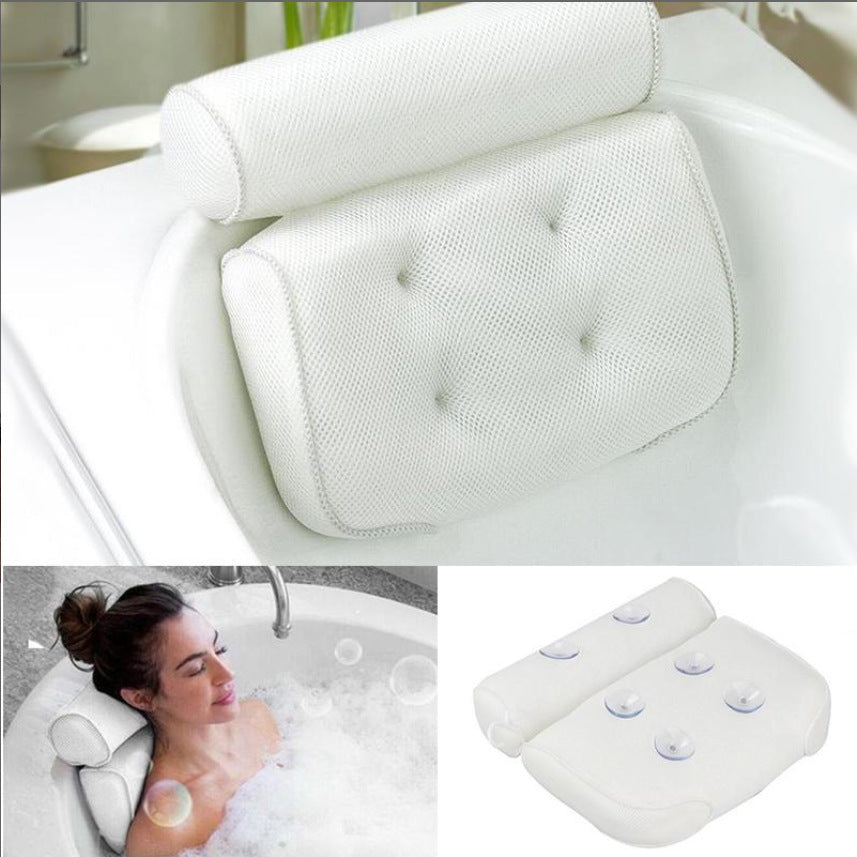 Bathroom Suction Cup Pillow 3D Mesh Bath Pillow SPA Pillow Bathtub Pillow Cushion Bathroom Items Bathroom bathroom accessories bathroom items bathtub pillow home pillow