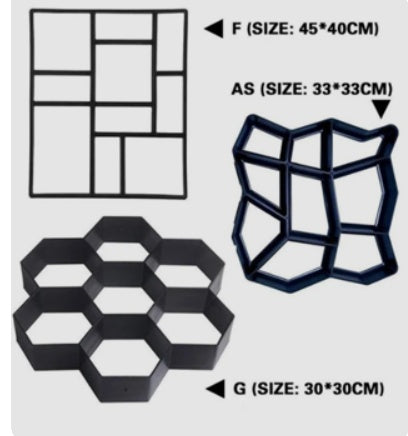 Ultralight diy garden paving mould hexagonal fancy mould 3pc set Home and Garden garden garden decoration home pavement blocks