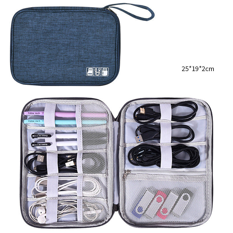 Data Cable Multi Function Storage Bag Charger Storage Bag Navy Blue Storages & Racks cable bag cable box cable pouch electronics electronics accessories organizer storage