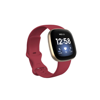 Smart Watch Tpu Silicone Original Strap Versa3 Strap Wine Red Watch Strap electronics smart watch smart watch band smart watch strap versa 3