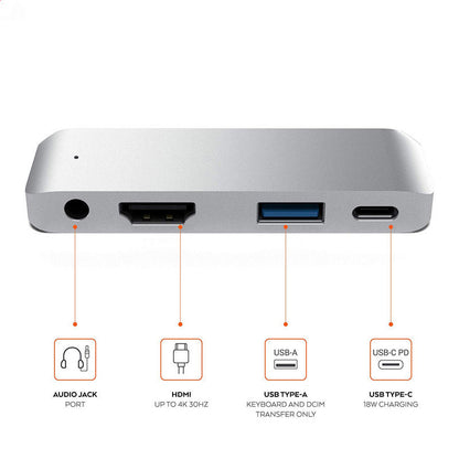 4 In 1 USB C To HDMI 3.5 usb Pd Hub Adapters & Converters adapter adapters C type converter electronics Electronics & Gadgets electronics accessories HDMI multiports USB