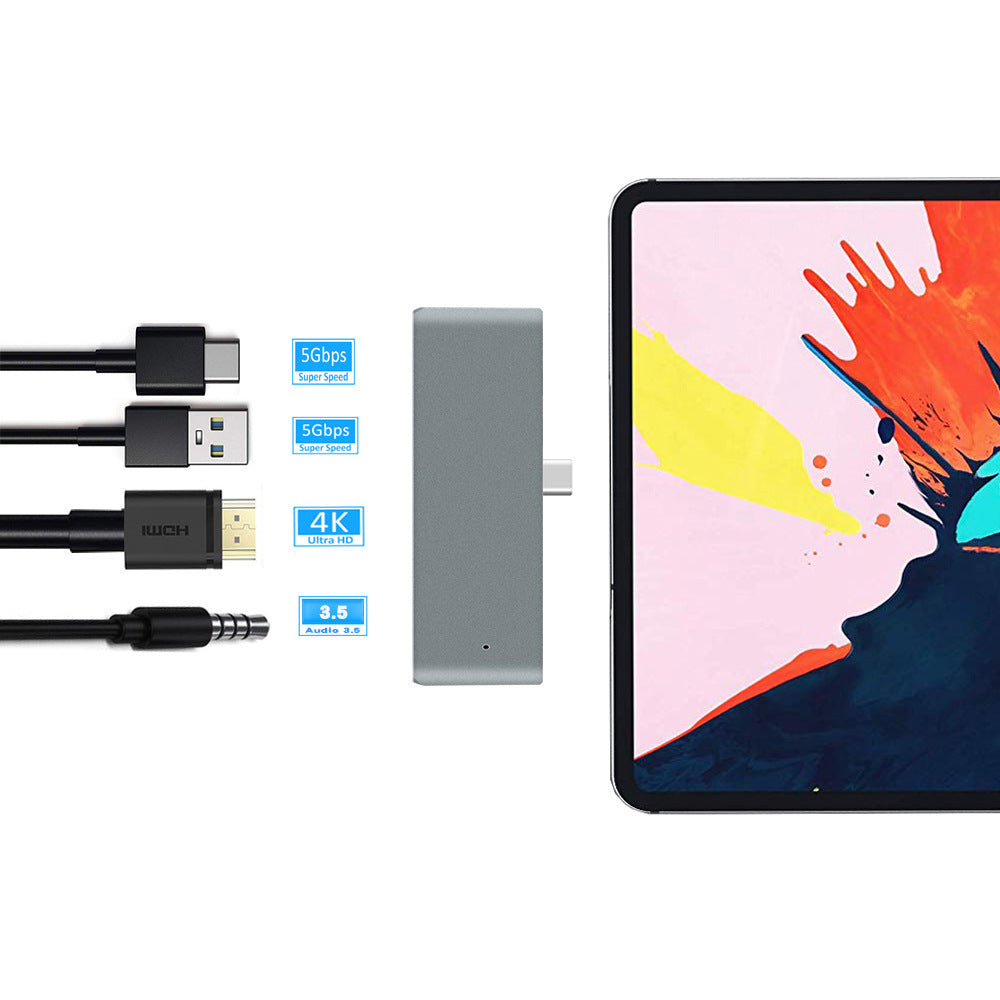 4 In 1 USB C To HDMI 3.5 usb Pd Hub Adapters & Converters adapter adapters C type converter electronics Electronics & Gadgets electronics accessories HDMI multiports USB