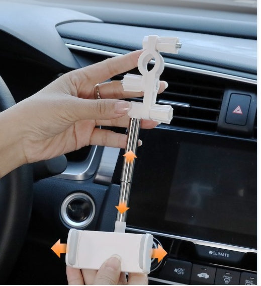 Universal Car Mobile Phone Holder – 360° Rotation for Rearview Mirror and Front Seat Back Mobile phone holders Car Bracket for Mobile Phones Car Phone Holder Hands-Free Phone Holder Rearview Mirror Phone Holder Snap-On Navigator Holder Universal Car Phone Mount {{ product_collections }} {{ product_description }}