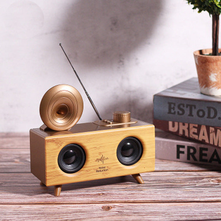 Home Wireless Horn Flower Bluetooth Speaker Light wood Speakers audio bluetooth speaker electronics horn speaker matchless matchless online matchlessonline retro retro speaker speaker