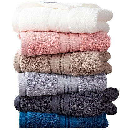 Pure Color Thick Cotton Bath Towel Set Towel Set Increased Pure Cotton Beach Towel Beauty Salon Bath Towel Towels bath towel Bedding and towels best drying bath towel cotton towels Home towels