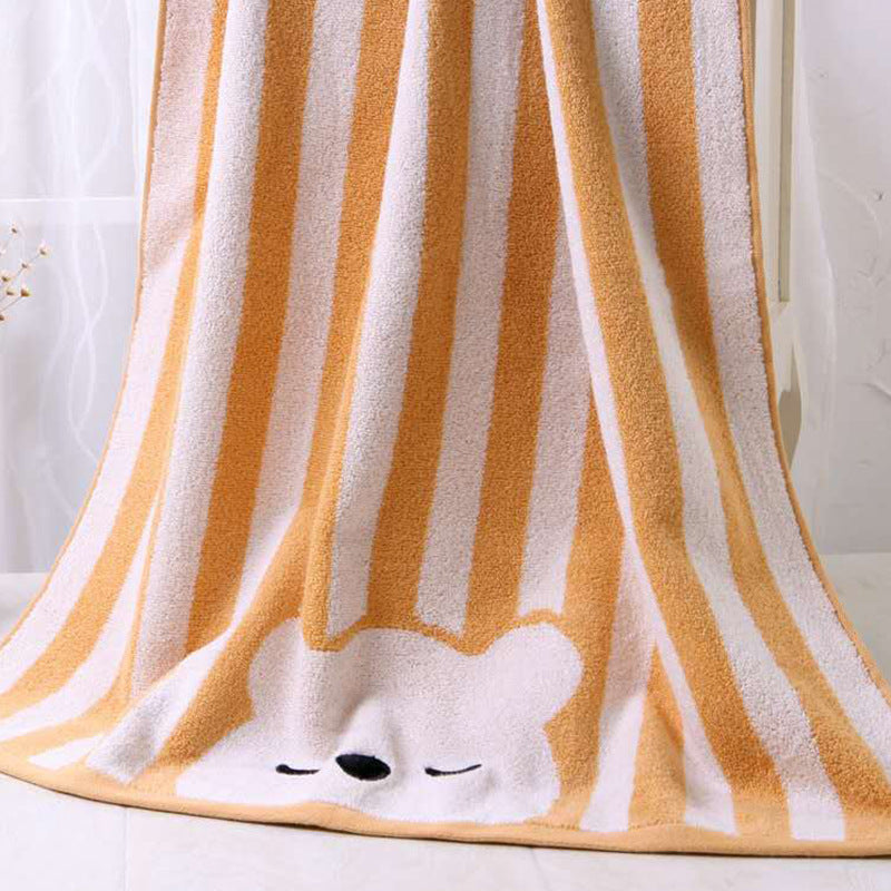 Cartoon Bath Towel Soft Absorbent Multicolor Baby Bath Towel Yellow 130X65cm Towels baby towel bath towel home towel towel for kids