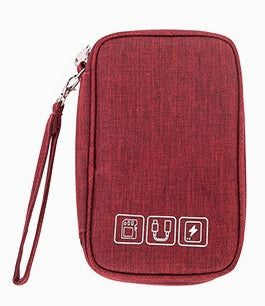 Cable Organizer Bag Gadget Organizer Cable Case Portable Travel Electronic Accessories Storage Bag Charger Headset Digital Pouch Wine Red Storages & Racks cable bag cable box cable pouch electronics electronics accessories electronics box organizer storage