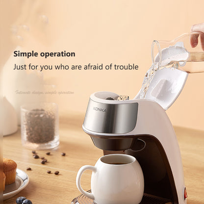 New Coffee Machine Fully Automatic Home Office Mini American Small Portable Coffee Maker Coffee Maker coffee machine kitchen kitchen appliances portable small appliances smart machine