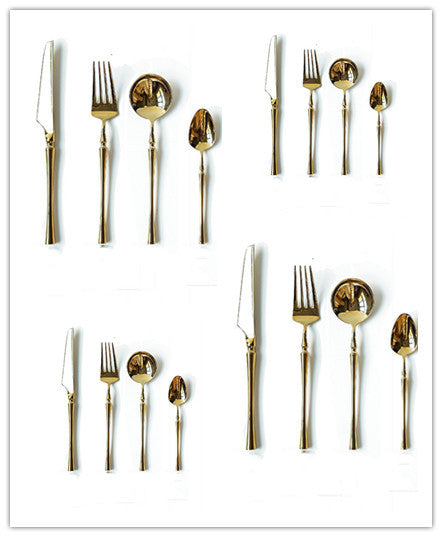 Stainless steel cutlery set 24variant round spoons Cutlery Set cutlery set dinning table fork home knife premium spoon