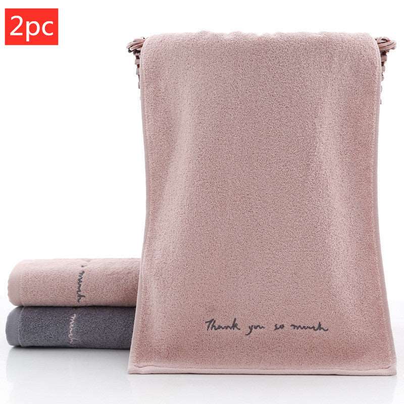 Absorbent Couple Towel Cotton Adult Face Wash Towel Romantic pink 74x34CM 2pcs Towels bath towel Bedding and towels best drying bath towel cotton towels Home towels