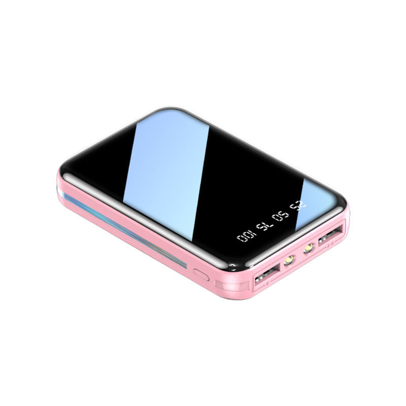 Mini Power Bank 20000mAh Large Capacity Digital Display Power Bank Pink Usb Power Banks electronics electronics accessories high capacity LED display lithium battery power bank