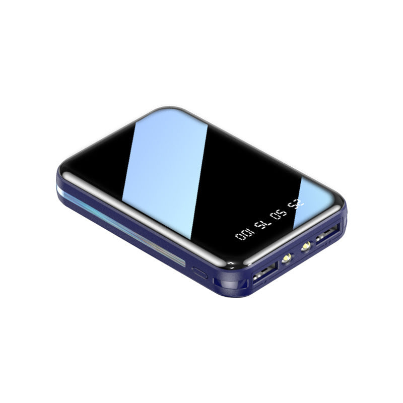 Mini Power Bank 20000mAh Large Capacity Digital Display Power Bank Blue Usb Power Banks electronics electronics accessories high capacity LED display lithium battery power bank