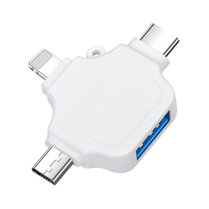 3 in 1 OTG adapter connector White Adapters & Converters adapter c type card reader converter electronics lightening OTG USB