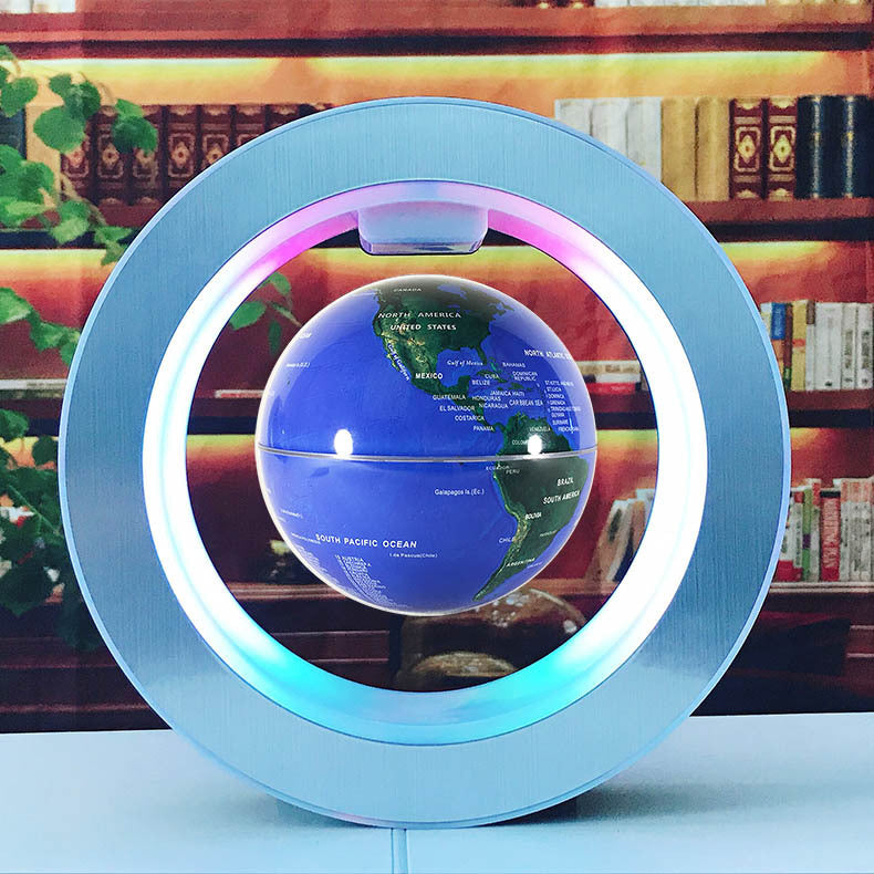 Round LED World Map Floating Globe Magnetic Levitation Light Anti Gravity Magic Lights & Lamps decor globe globe lamps home lamps lavitating magnetic table lamps