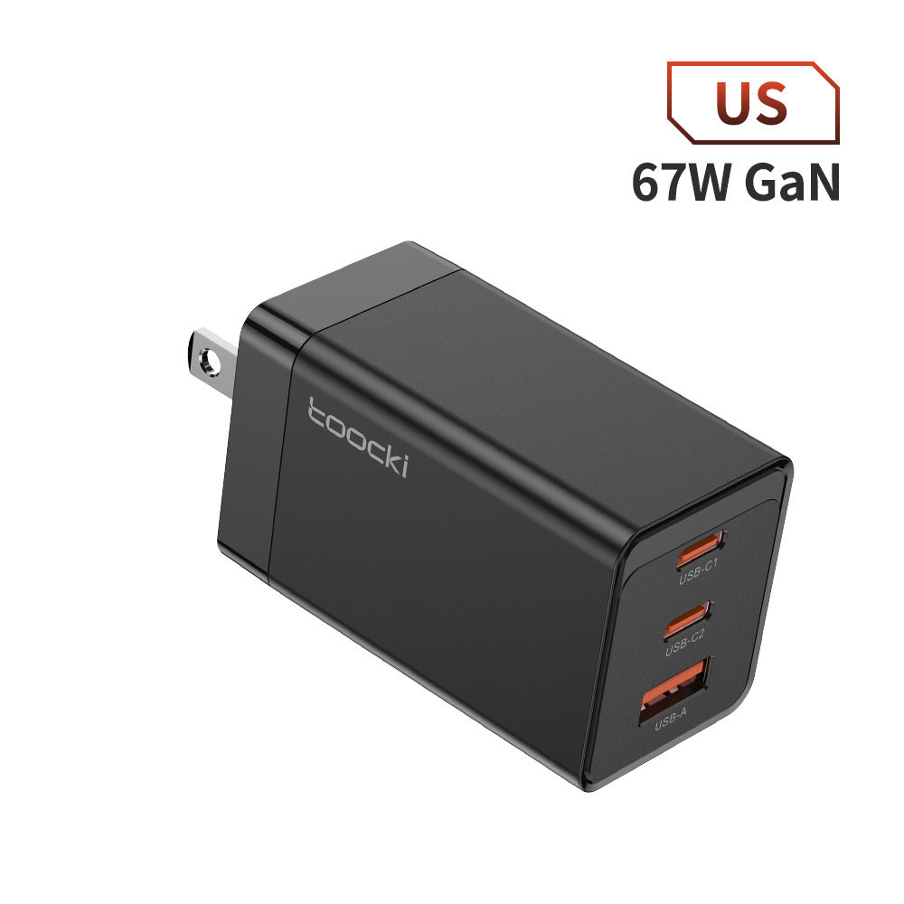 High-Power 67W GaN Pole Charger - Three-Port Fast Charging - USB & Type-C 67W US Black Charger GaN Chargers 67W c type fast charger GaN chargers multiports New arrival portable USB {{ product_collections }} {{ product_description }}