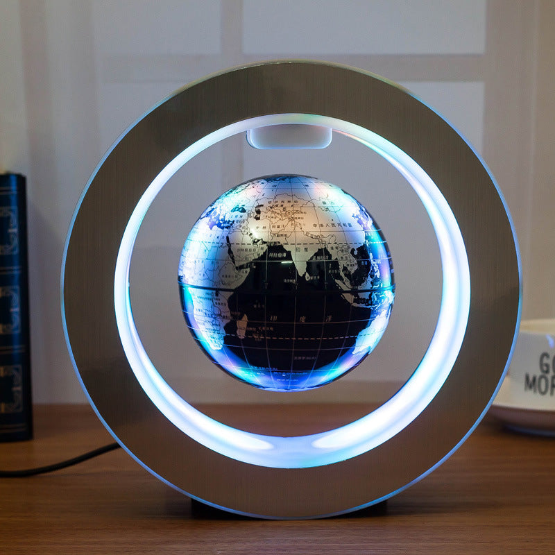 Round LED World Map Floating Globe Magnetic Levitation Light Anti Gravity Magic Black Lights & Lamps decor globe globe lamps home lamps lavitating magnetic table lamps