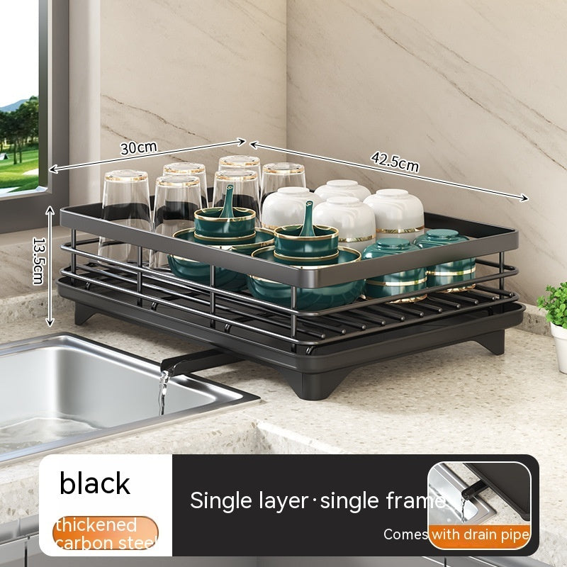 Kitchen Storage Rack Dish Storage Household Storages & Racks kitchen metallic organizer plate sink storage tidy