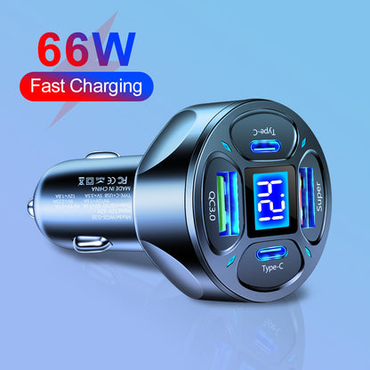 66W Multi-Port Car Charger – Digital Display, Dual USB & Type-C Mobile chargers for cars Car Charger Digital Display Car Charger Fast Charging Car Charger Multi-Port Car Charger Super Fast Car Charger Universal Car Charger USB Type-C Car Charger {{ product_collections }} {{ product_description }}