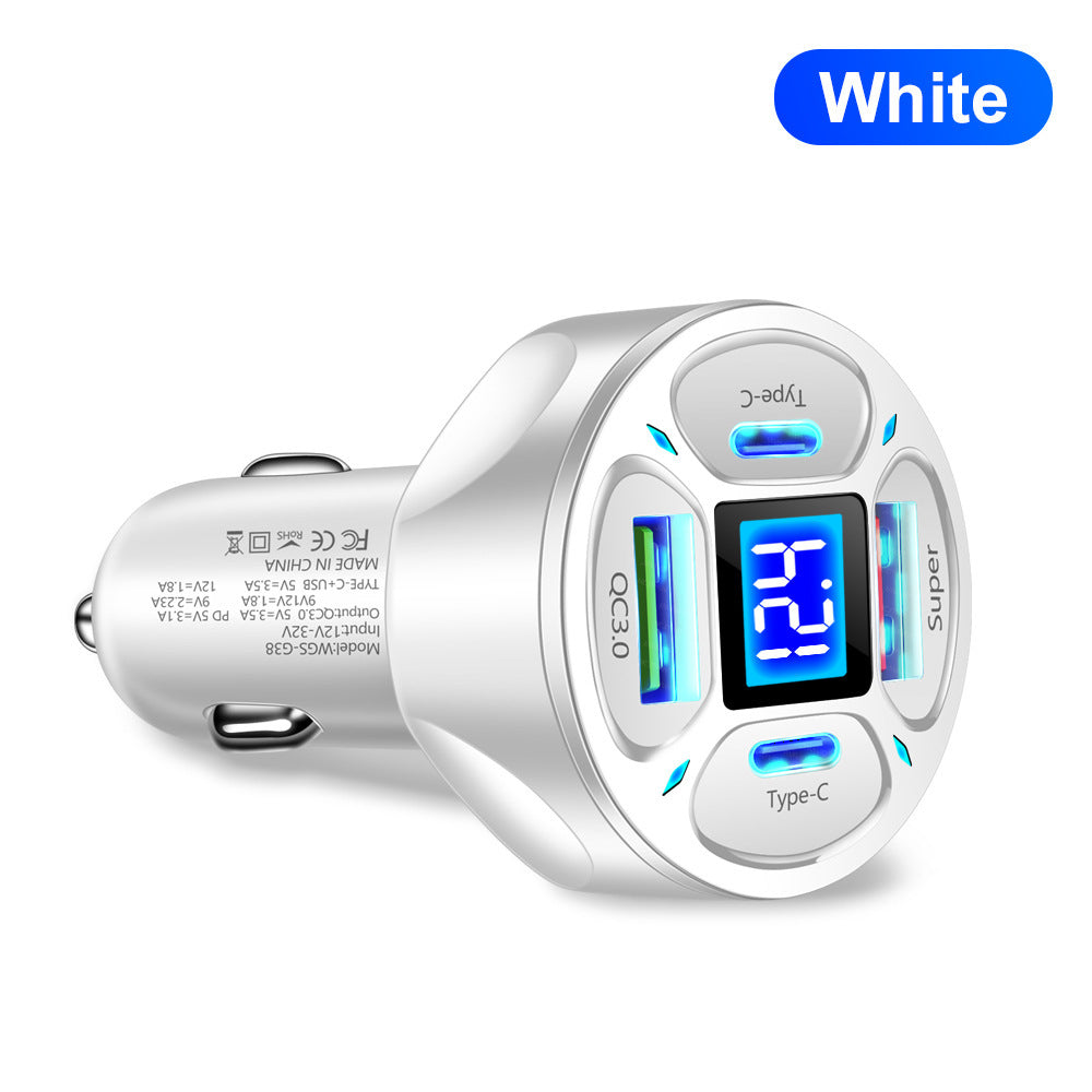 66W Multi-Port Car Charger – Digital Display, Dual USB & Type-C Mobile chargers for cars Car Charger Digital Display Car Charger Fast Charging Car Charger Multi-Port Car Charger Super Fast Car Charger Universal Car Charger USB Type-C Car Charger {{ product_collections }} {{ product_description }}