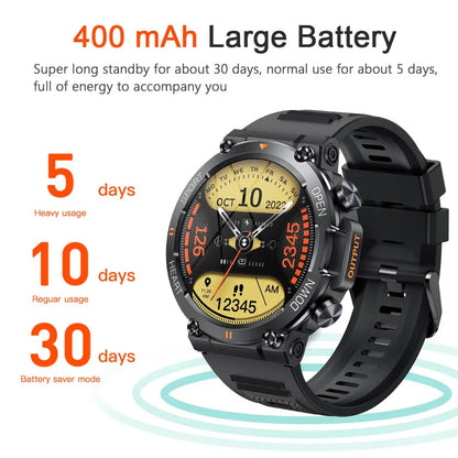 MELANDA 1.39 Inch HD Bluetooth Call Smart Watch Men Sports Fitness Tracker Heart Monitor 400mAh Smartwatch For Android IOS MD56 Smart Watches electronics smart watches