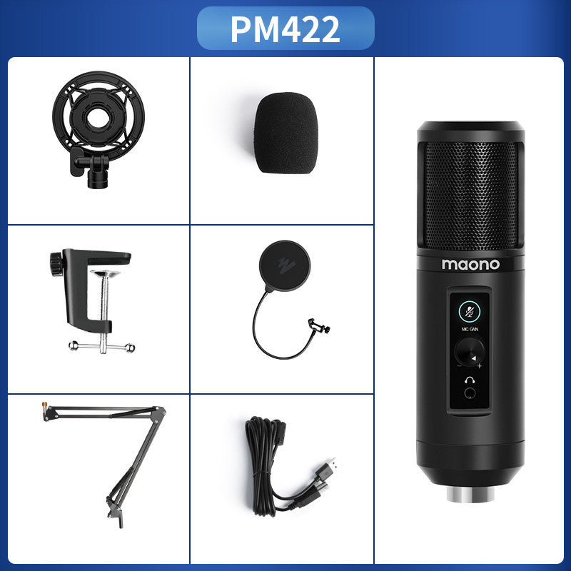 Capacitor Microphone Usb Computer Desktop Notebook PM422 Microphones audio audio devices blogging bluetooth cable micro phone computer accessories electronics gaming gaming microphone microphones online meeting